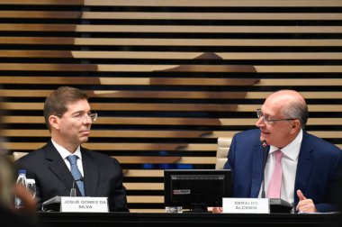 Sao Paulo SP, 02 / 19 / 2024 - Geraldo Alckmin Cumhuriyetin başkan yardımcısı, Michel Temer Brezilya 'nın eski başkanı, Josue Gomes FIESP Başkanı, Fiesp Konseyi toplantısına katıldı 