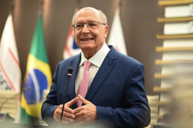 SAO PAULO (SP), 02 / 19 / 2024 - COLLECTIVE-presSS-ALCKMIN-SP - Geraldo Alckmin Brezilya Başkan Yardımcısı, (FIESP) Av bölgesinin genel merkezinde düzenlediği basın toplantısında. Paulista bu pazartesi, 19 Şubat 2024.