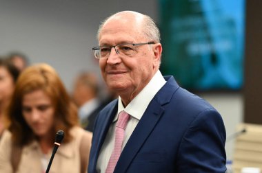 SAO PAULO (SP), 02 / 19 / 2024 - COLLECTIVE-presSS-ALCKMIN-SP - Geraldo Alckmin Brezilya Başkan Yardımcısı, (FIESP) Av bölgesinin genel merkezinde düzenlediği basın toplantısında. Paulista bu pazartesi, 19 Şubat 2024.