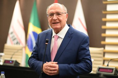 SAO PAULO (SP), 02 / 19 / 2024 - COLLECTIVE-presSS-ALCKMIN-SP - Geraldo Alckmin Brezilya Başkan Yardımcısı, (FIESP) Av bölgesinin genel merkezinde düzenlediği basın toplantısında. Paulista bu pazartesi, 19 Şubat 2024.
