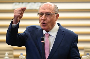 SAO PAULO (SP), 02 / 19 / 2024 - COLLECTIVE-presSS-ALCKMIN-SP - Geraldo Alckmin Brezilya Başkan Yardımcısı, (FIESP) Av bölgesinin genel merkezinde düzenlediği basın toplantısında. Paulista bu pazartesi, 19 Şubat 2024.