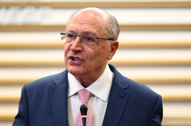 SAO PAULO (SP), 02 / 19 / 2024 - COLLECTIVE-presSS-ALCKMIN-SP - Geraldo Alckmin Brezilya Başkan Yardımcısı, (FIESP) Av bölgesinin genel merkezinde düzenlediği basın toplantısında. Paulista bu pazartesi, 19 Şubat 2024.