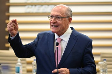 SAO PAULO (SP), 02 / 19 / 2024 - COLLECTIVE-presSS-ALCKMIN-SP - Geraldo Alckmin Brezilya Başkan Yardımcısı, (FIESP) Av bölgesinin genel merkezinde düzenlediği basın toplantısında. Paulista bu pazartesi, 19 Şubat 2024.