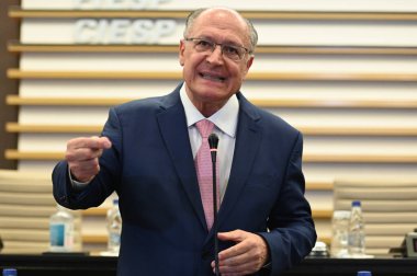 SAO PAULO (SP), 02 / 19 / 2024 - COLLECTIVE-presSS-ALCKMIN-SP - Geraldo Alckmin Brezilya Başkan Yardımcısı, (FIESP) Av bölgesinin genel merkezinde düzenlediği basın toplantısında. Paulista bu pazartesi, 19 Şubat 2024.