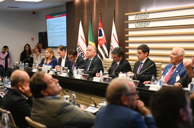 Sao Paulo SP, 02 / 19 / 2024 - Av bölgesinin genel merkezinde basın toplantısı. Paulista bu pazartesi, 19 Şubat 2024.