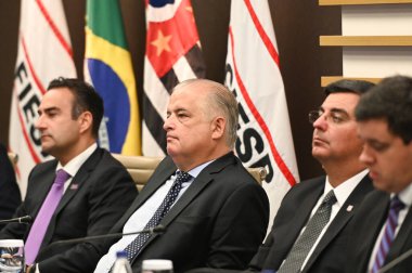 Sao Paulo SP, 02 / 19 / 2024 - Av bölgesinin genel merkezinde basın toplantısı. Paulista bu pazartesi, 19 Şubat 2024.