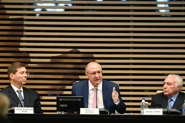 Sao Paulo SP, 02 / 19 / 2024 - Geraldo Alckmin Cumhuriyetin başkan yardımcısı, Michel Temer Brezilya 'nın eski başkanı, Josue Gomes FIESP Başkanı, Fiesp Konseyi toplantısına katıldı 