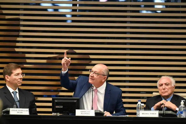 Sao Paulo SP, 02 / 19 / 2024 - Geraldo Alckmin Cumhuriyetin başkan yardımcısı, Michel Temer Brezilya 'nın eski başkanı, Josue Gomes FIESP Başkanı, Fiesp Konseyi toplantısına katıldı 