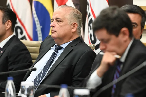 Sao Paulo SP, 02 / 19 / 2024 - Av bölgesinin genel merkezinde basın toplantısı. Paulista bu pazartesi, 19 Şubat 2024.