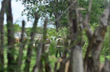 RIO GRANDE DO NORTE (RN) Brezilya 02 / 24 / 2024 Polis kuşatması Mossoro hapishanesinden kaçakları aramaya devam ediyor, bu Cumartesi, 24 Şubat 2024.