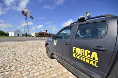 RIO GRANDE DO NORTE (RN) Brezilya 02 / 24 / 2024 Polis kuşatması Mossoro hapishanesinden kaçakları aramaya devam ediyor, bu Cumartesi, 24 Şubat 2024.