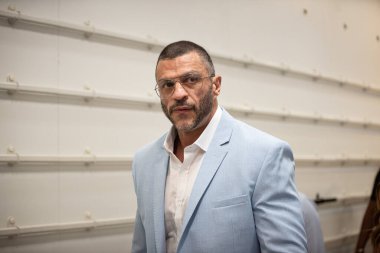 Sao Paulo (SP), Brezilya 02 / 23 / 2024 - WEIGH-INS Cuma, 23 Şubat 2024. Etkinliğin ana dövüşü Acelino Popo x Kleber Bamam ve bu Cumartesi, 24 Şubat 'ta gerçekleşecek.. 