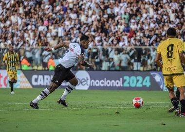 Cariacica (ES), 02 / 24 / 2024 - Vasco ile Carioca Futbol Şampiyonası 'nın 10. turu için geçerli olan Volta Redonda arasında oynanan maçta David Correa, Kleber Andrade Stadyumu' nda düzenlendi.