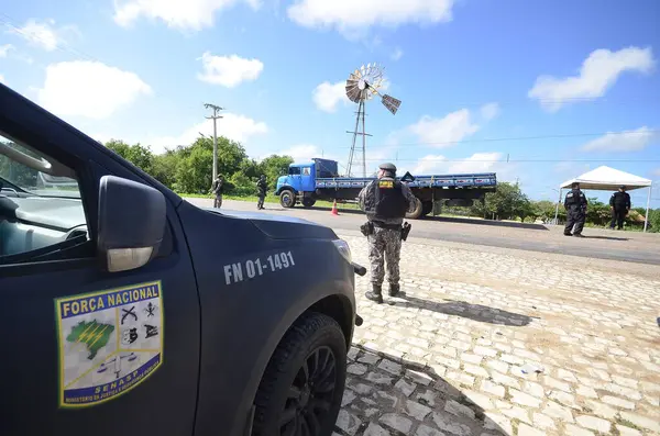 Rio Grande Norte Brazilië 2024 Politiebelegering Blijft Zoeken Naar Voortvluchtigen — Stockfoto