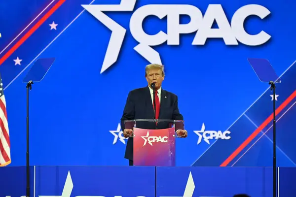 Former President Donald Trump Delivers Remarks Conservative Political Action Conference — Stock Photo, Image