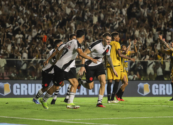 Cariacica (ES), 02/24/2024 -  Vasco players celebrate a goal during the match between Vasco against Volta Redonda, valid for the 10th Round of the Carioca Football Championship 2024