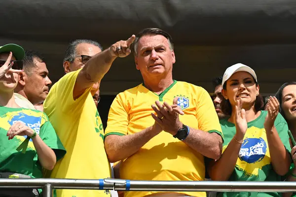Sao Paulo 2024 Der Ehemalige Präsident Brasiliens Jair Messias Bolsonaro — Stockfoto