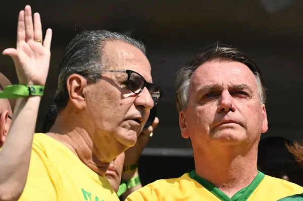 Сан Паулу 2024 Бывший Президент Бразилии Хайр Мессиас Болсонаро Пастор — стоковое фото