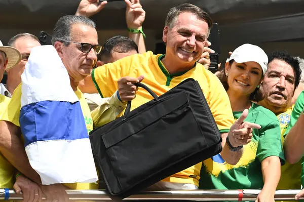 Sao Paulo 2024 Eski Brezilya Cumhurbaşkanı Jair Messias Bolsonaro Papaz — Stok fotoğraf