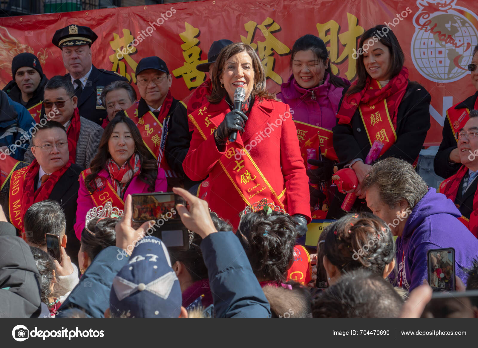 Chinatown Lunar New Year Parade February 2024 New York New — Stock