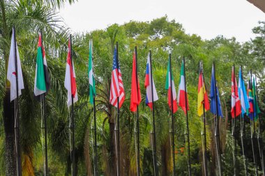 Sao Paulo (SP), Brezilya 02 / 26 / 2024 Facade ve hareket, Maliye ve Bankacılık Milletvekillerinin ikinci toplantısının 26 ve 27 Şubat 2024 tarihlerinde Biennial Pavyonu 'nda, Pazartesi ve Salı günleri G20 merkezlerinde gerçekleşeceği yer.