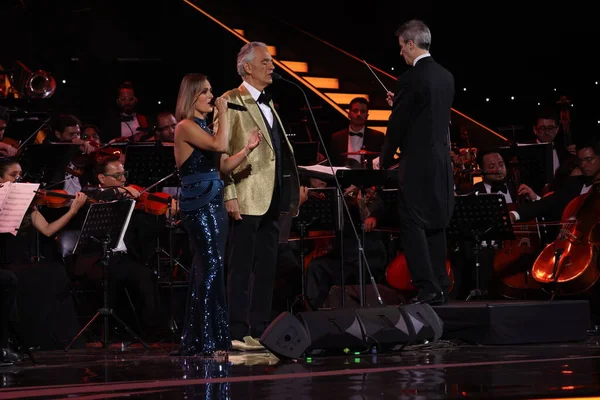 Andrea Bocelli Internationaal Muziekfestival Van Del Mar Februari 2024 Del — Stockfoto