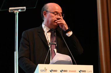 Sao Paulo (SP), 02 / 28 / 2024 - Uluslararası Kalkınma Bankası (IDB) Başkanı Ilan Goldfajn, Sao Paulo 'daki G20 bakanlar toplantısına paralel düzenlenen bir toplantıda açılış törenini gerçekleştirdi. 