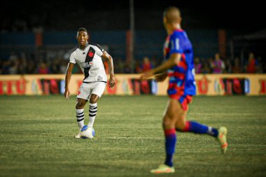 ITAJAI (SC), 02/27/2024 - COPABRASIL/MARCILIODIAS/VASCODAGAMA. Savunma oyuncusu Leo, Vasco da Gama ve Marcilio Dias arasında oynanan bir maçta, Copa do Brasil 2024 'ün ilk etabı için geçerli, 27 Şubat 2024 gecesi