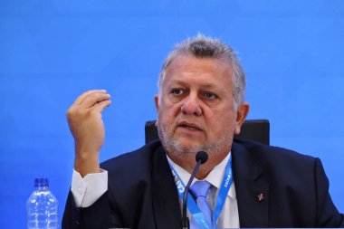 SAO PAULO (SP), Brezilya 02 / 28 / 2024 - Caixa Economica Federal Carlos Vieira Başkanı, bu Çarşamba, 28 Şubat 2024 tarihinde bankanın son çeyreğinde bankanın sonuçları hakkında bir basın toplantısı düzenledi. .