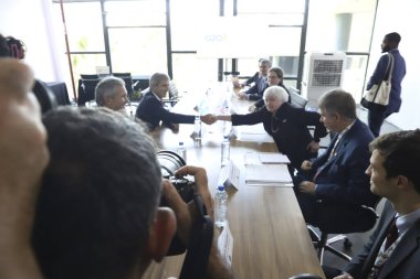 Sao Paulo (SP), Brezilya 02 / 29 / 2024 - ABD Hazine Bakanı Janet Yellen ile G20 üye ülkelerinin Maliye Bakanları ve Merkez Bankaları Başkanları arasındaki ikili toplantı sırasında