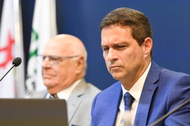 SAO PAULO (SP), Brezilya 03 / 04 / 2024 - Roberto Campos Central do Brasil 'in torunu, Sao Paulo Ticaret Derneği' nde (COPS / ACSP) 