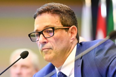 SAO PAULO (SP), Brezilya 03 / 04 / 2024 - Roberto Campos Central do Brasil 'in torunu, Sao Paulo Ticaret Derneği' nde (COPS / ACSP) 