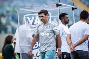 Barueri (SP), Brazil - 03/09/2024 - Coach Abel Ferreira in a match between Palmeiras and Botafogo, valid for the 12th round of the 2024 Paulista Football Championship, held at Arena Barueri, in Barueri-SP clipart