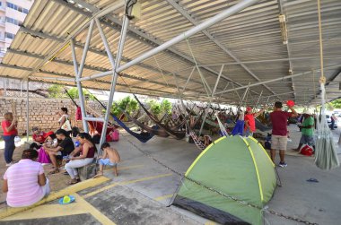 NATAL (RN), 03.07.2024 - MST/INCRA/MEMBERS/RN-MST Militants, have been camping at the INCRA headquarters in Natal RN, since 10:00 am to claim faster actions on agrarian reform. clipart