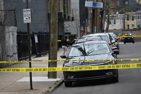 Střelba Zabije Jednu Osobu Zraní Další Dva Jersey City New — Stock fotografie