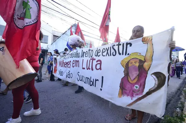 Natal Brazil 2024 Internationale Vrouwendag Vrouwen Uit Rio Grande Norte — Stockfoto