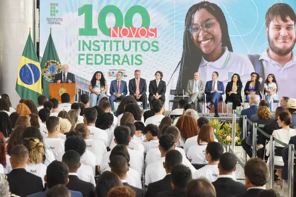 Brasilia 2024 President Republic Brazil Luis Inacio Lula Silva Announces — Stock Photo, Image