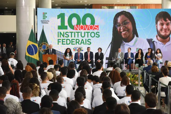 Бразилия 2024 Президент Республики Бразилия Луис Инасио Лула Силва Объявляет — стоковое фото