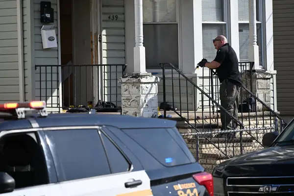 Polis New Jersey Paterson 439 Doğu Cadde Defalarca Bıçaklanan Bir — Stok fotoğraf