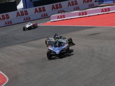 SAO PAULO (SP), 03 / 16 / 2024 - Sao Paulo e-Prix de Formula E sırasında hareket bu Cumartesi, 16 Mart 2024 Anhembi tesisinde, Sao Paulo 'nun kuzeyinde. 