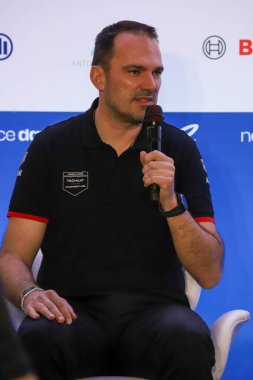 SAO PAULO (SP), Brezilya 03 / 15 / 2024 - Florian Modlinger, TAG Heuer Porsche Formula E Takımı, Philip Charles, DS PENSKE ve Tommaso Volpe, Nissan Sao Paulo e-Prix de Formula Konferansı