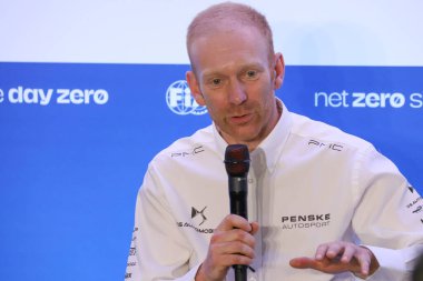 SAO PAULO (SP), Brezilya 03 / 15 / 2024 - Florian Modlinger, TAG Heuer Porsche Formula E Takımı, Philip Charles, DS PENSKE ve Tommaso Volpe, Nissan Sao Paulo e-Prix de Formula Konferansı