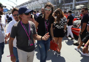 SAO PAULO (SP), Brezilya 03 / 16 / 2024 - Formula E 2024 Sao Paulo E-Prix yarışı, bu Cumartesi, 16 Mart 2024, Sao Paulo 'nun kuzeyindeki Anhembi kompleksinde. FIA takvimindeki en önemli elektrik kategorisi.