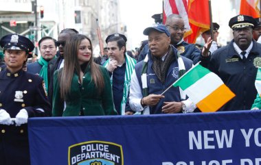  23. Geleneksel New York Şehri Aziz Patrick Günü Geçidi. 16 Mart 2024, New York, ABD: 23. Geleneksel New York Şehri Aziz Patrick Günü, saat 11: 00 ile 16: 00 arasında 45. Cadde ile 79. Cadde arasındaki 5. Cadde 'de başlıyor.. 