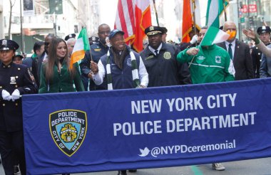  23. Geleneksel New York Şehri Aziz Patrick Günü Geçidi. 16 Mart 2024, New York, ABD: 23. Geleneksel New York Şehri Aziz Patrick Günü, saat 11: 00 ile 16: 00 arasında 45. Cadde ile 79. Cadde arasındaki 5. Cadde 'de başlıyor.. 