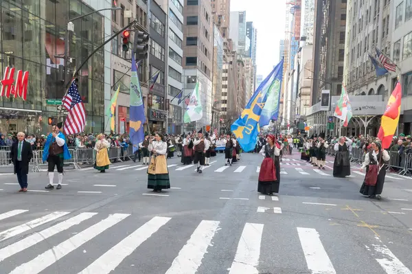 Parada Ziua Sfântului Patrick Din New York Martie 2024 New — Fotografie, imagine de stoc
