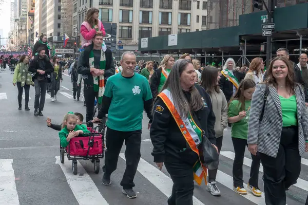 Desfile Del Día San Patricio Ciudad Nueva York Marzo 2024 —  Fotos de Stock