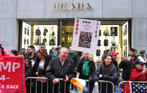 263Rd Annual New York City Saint Patricks Day Parade Inglês — Fotografia de Stock