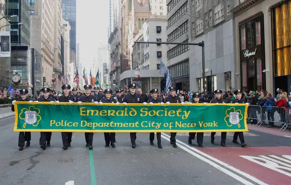 263A Parata Annuale Del Giorno San Patrizio New York Marzo — Foto Stock