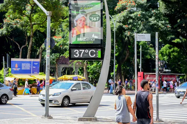 Sao Paulo Brasil 2024 Onda Calor Intensa Neste Sábado Tarde — Fotografia de Stock